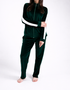 Peony Velvet Lounge Set - Olive