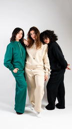 Peony Comfort Hoodie Set - Beige