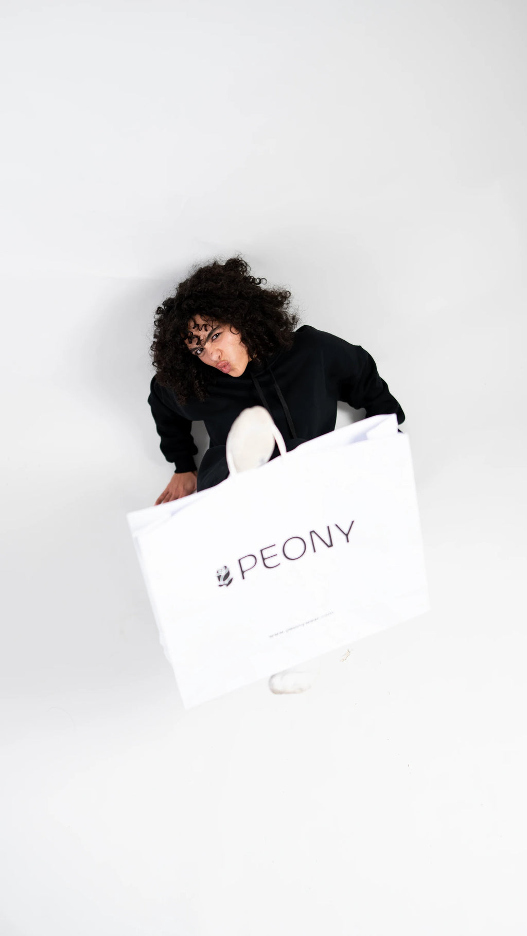 Peony Comfort Hoodie Set - Black