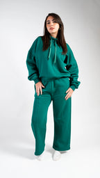 Peony Comfort Hoodie Set - Green