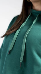 Peony Comfort Hoodie Set - Green