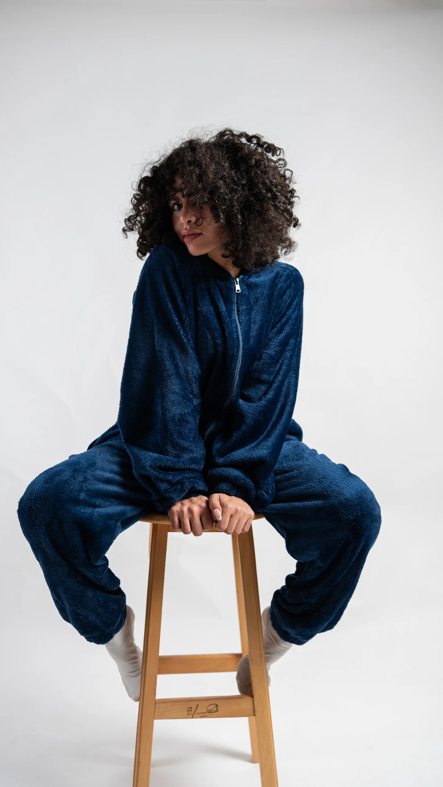 Peony Comfort Onesie - Navy Blue