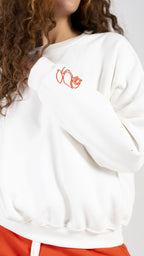 Peony Relaxed Fit Short Set - White & Orange