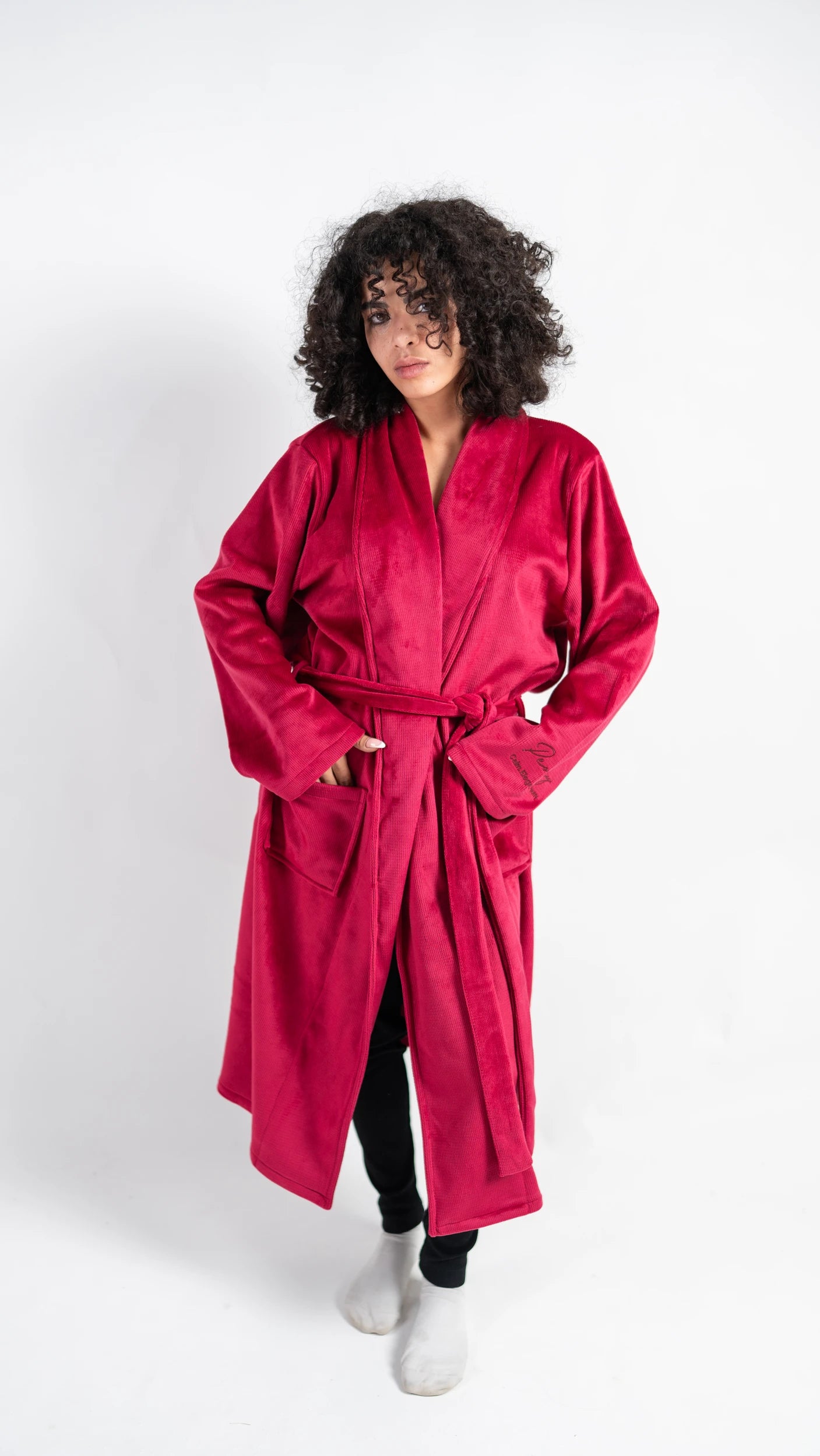Peony Robe - Burgundy