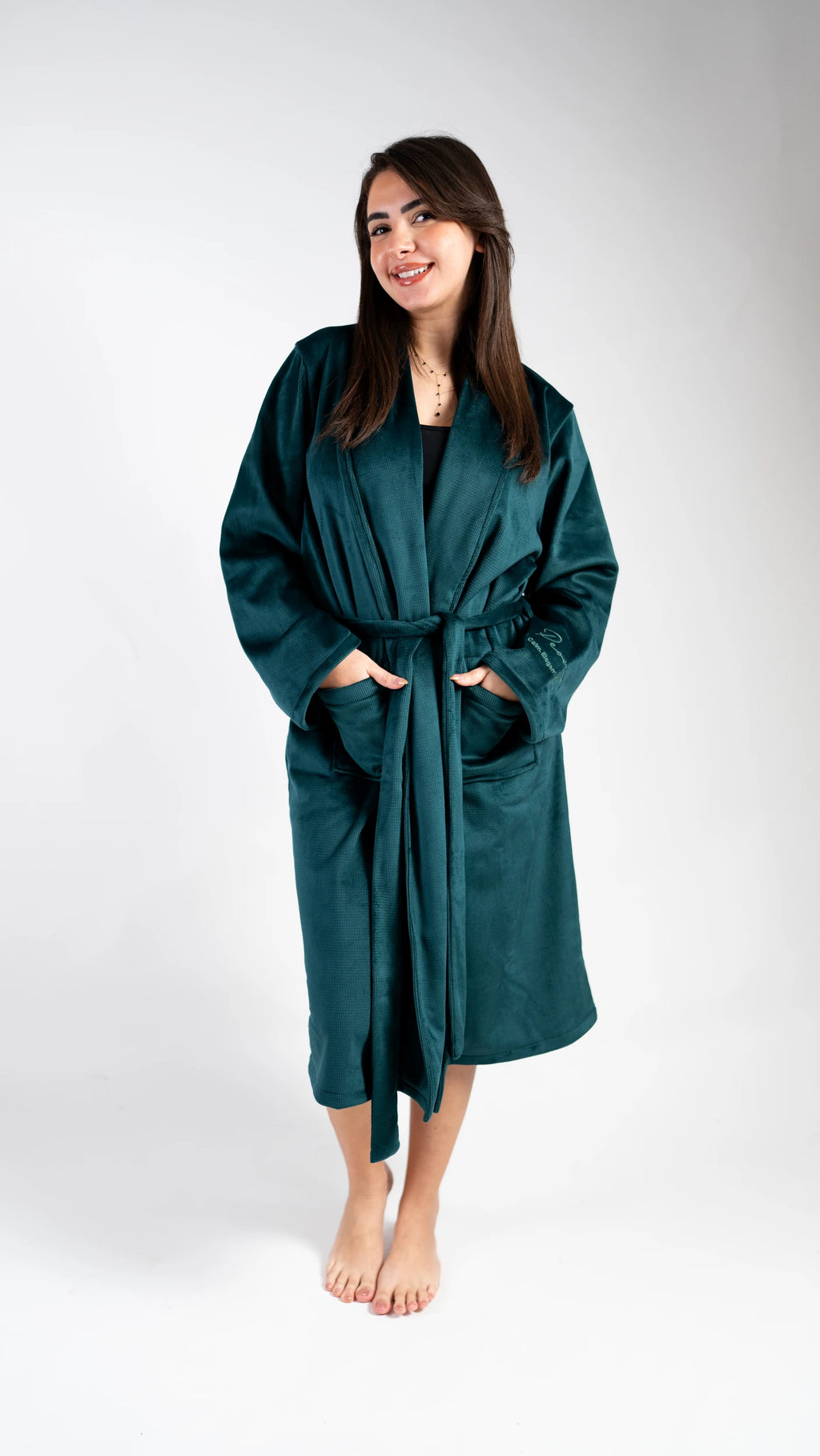 Peony Robe - Dark Olive