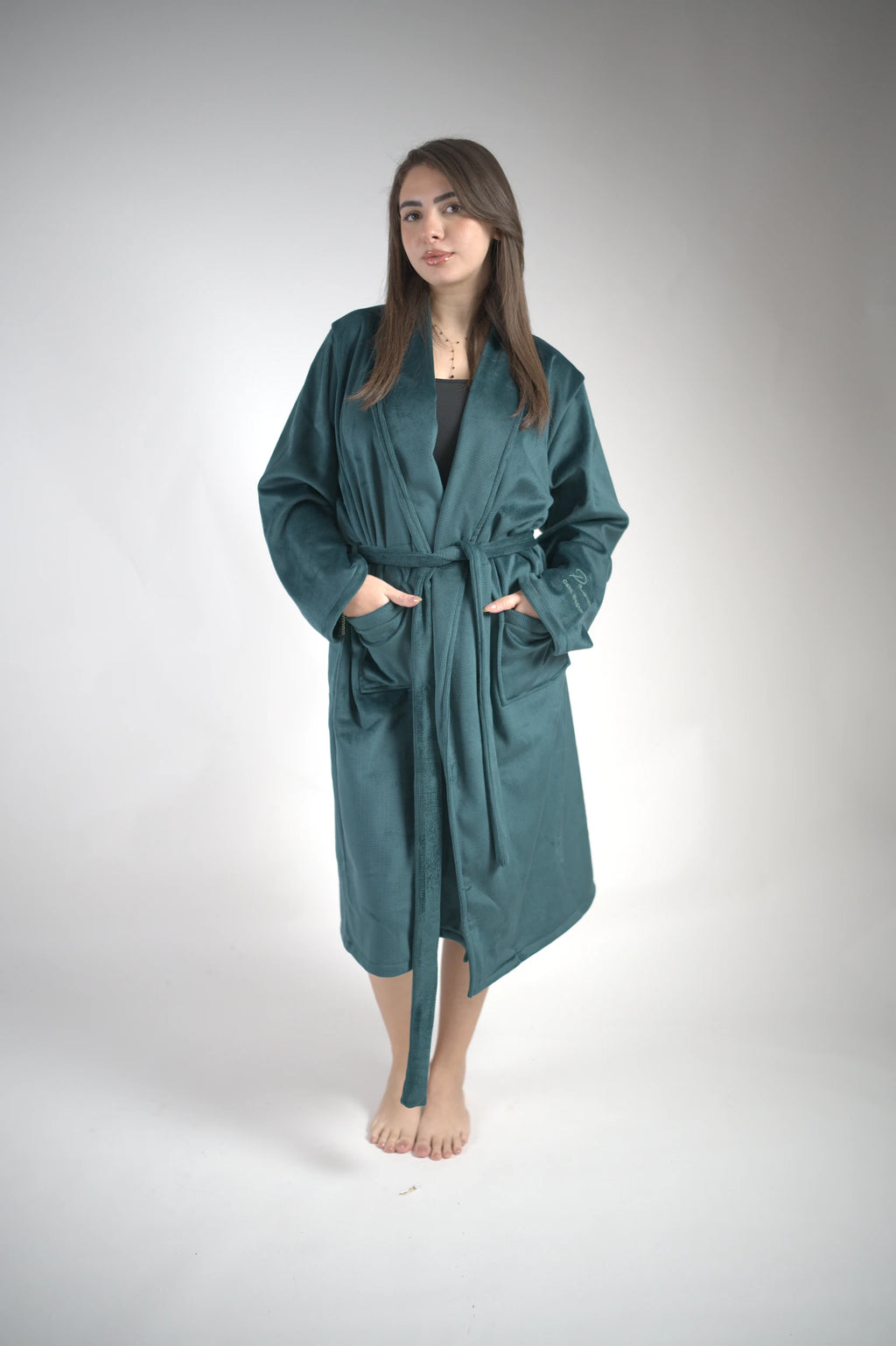 Peony Robe - Dark Olive