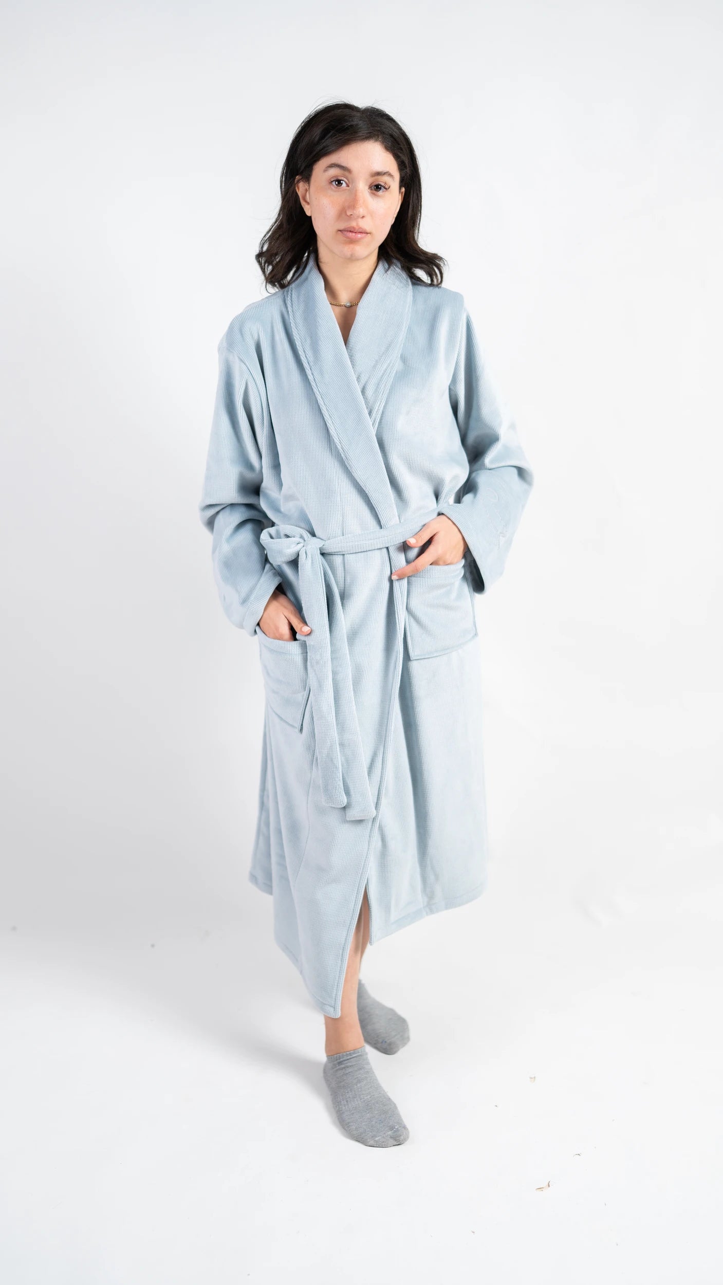 Peony Robe - Light Blue
