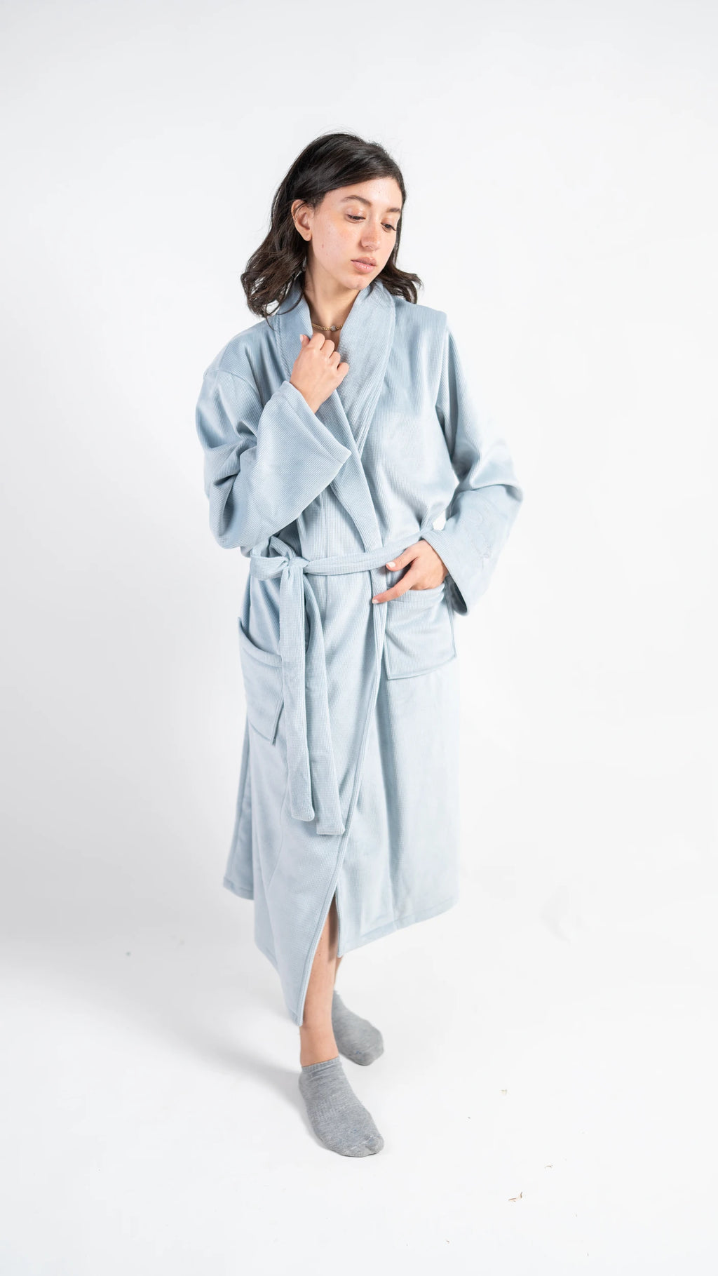Peony Robe - Light Blue