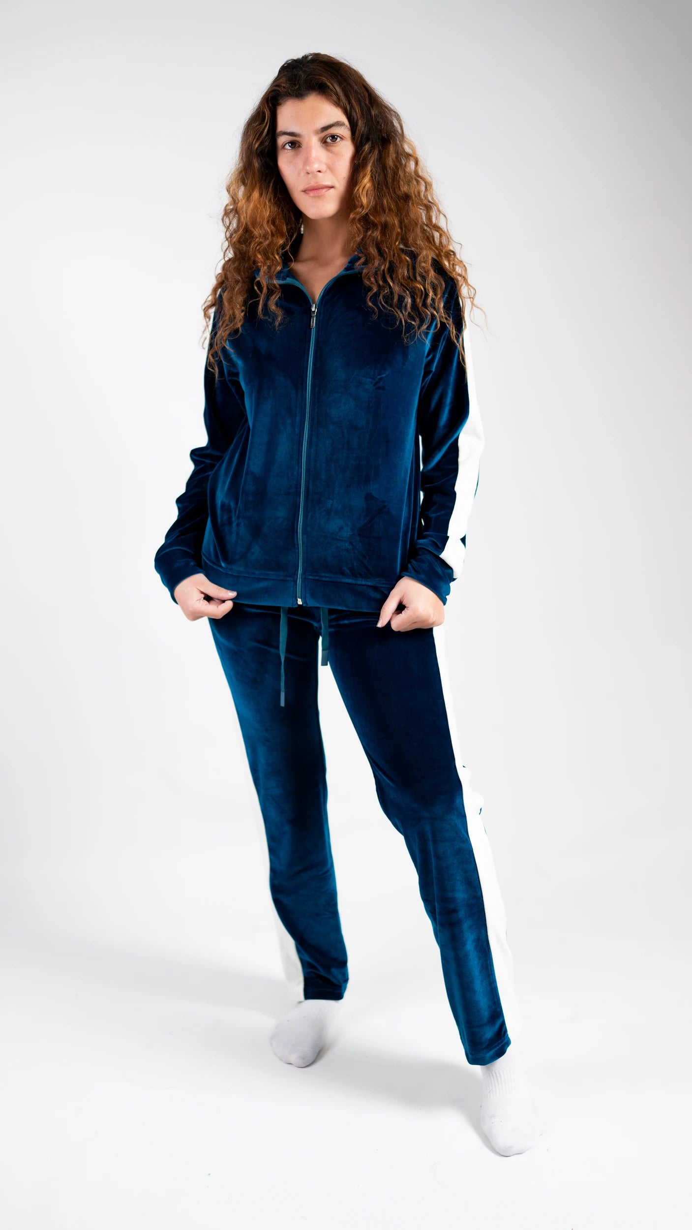 Peony Velvet Lounge Set - Petroleum