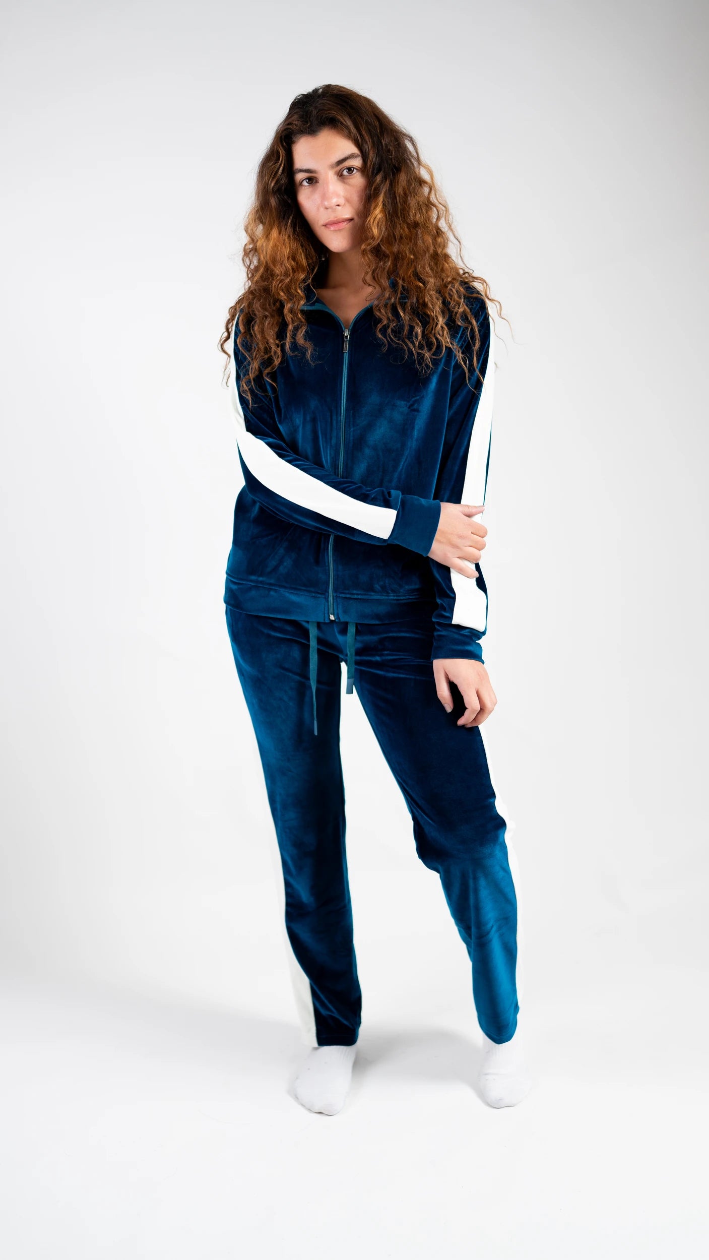 Peony Velvet Lounge Set - Petroleum