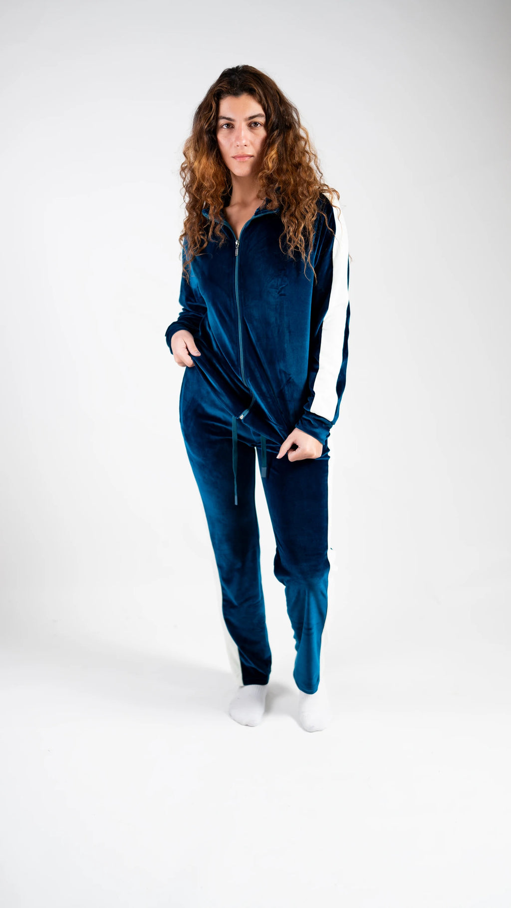 Peony Velvet Lounge Set - Petroleum