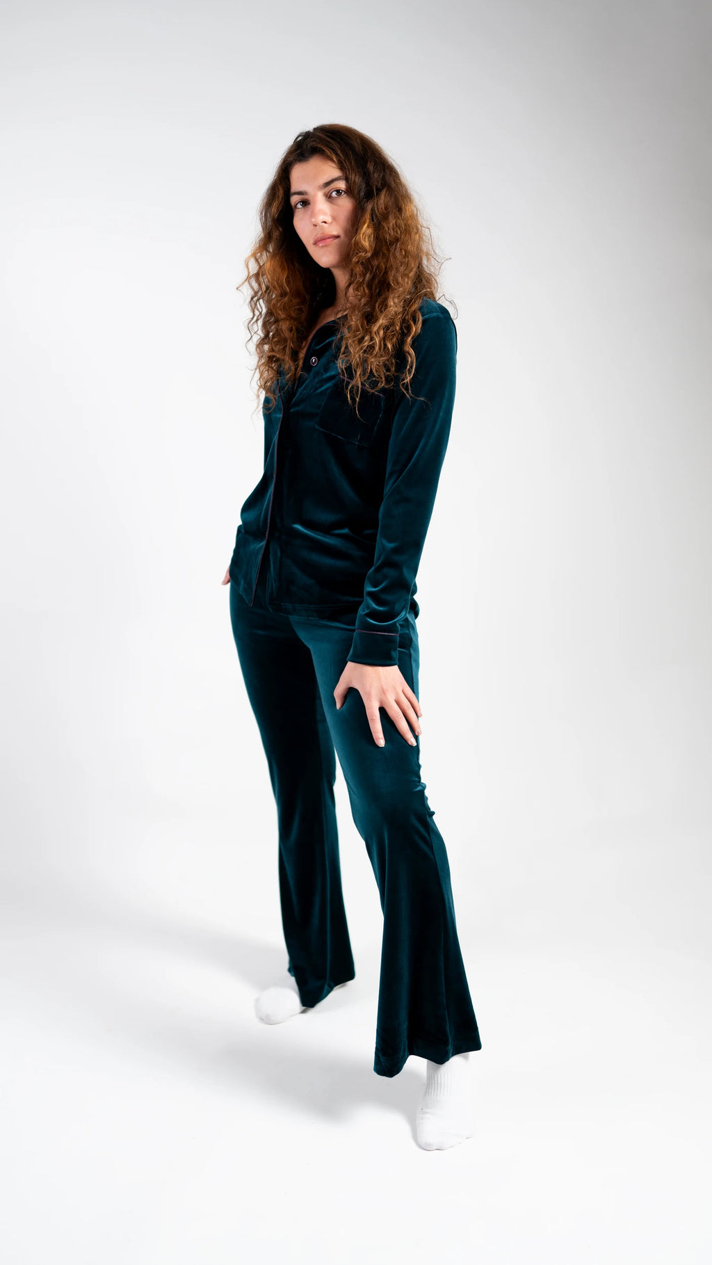 Peony Velvet Sleep Set - Janzari